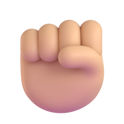 Raised Fist: Medium-light Skin Tone Emoji Copy Paste ― ✊🏼 - microsoft-teams-gifs
