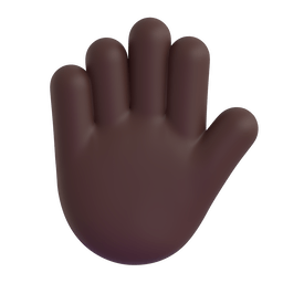 Raised Hand: Dark Skin Tone Emoji Copy Paste ― ✋🏿 - microsoft-teams-gifs
