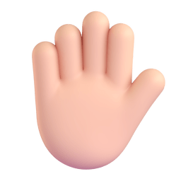 Raised Hand: Light Skin Tone Emoji Copy Paste ― ✋🏻 - microsoft-teams-gifs