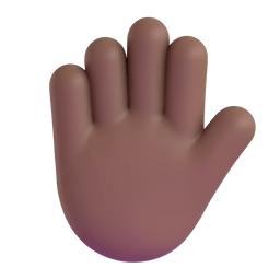Raised Hand: Medium-dark Skin Tone Emoji Copy Paste ― ✋🏾 - microsoft-teams-gifs