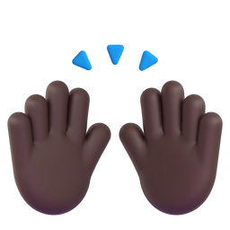 Raising Hands: Dark Skin Tone Emoji Copy Paste ― 🙌🏿 - microsoft-teams-gifs