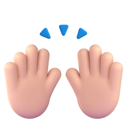 Raising Hands: Light Skin Tone Emoji Copy Paste ― 🙌🏻 - microsoft-teams-gifs
