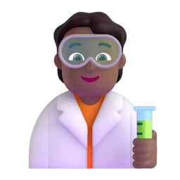 Scientist: Medium-dark Skin Tone Emoji Copy Paste ― 🧑🏾‍🔬 - microsoft-teams-gifs