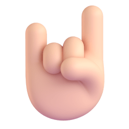 Sign Of The Horns: Light Skin Tone Emoji Copy Paste ― 🤘🏻 - microsoft-teams-gifs