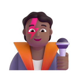 Singer: Medium-dark Skin Tone Emoji Copy Paste ― 🧑🏾‍🎤 - microsoft-teams-gifs