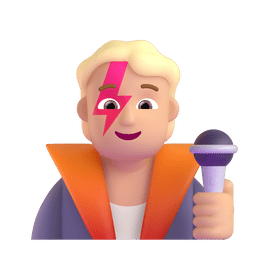 Singer: Medium-light Skin Tone Emoji Copy Paste ― 🧑🏼‍🎤 - microsoft-teams-gifs