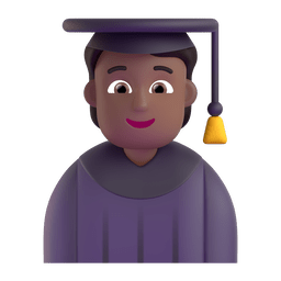Student: Medium-dark Skin Tone Emoji Copy Paste ― 🧑🏾‍🎓 - microsoft-teams-gifs
