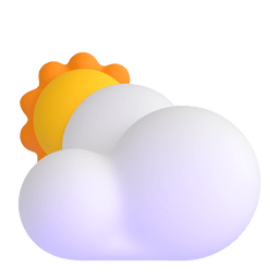 Sun Behind Large Cloud Emoji Copy Paste ― 🌥️ - microsoft-teams-gifs