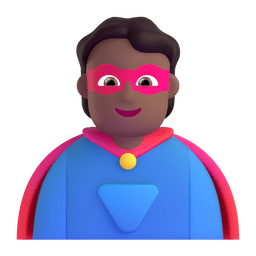 Superhero: Medium-dark Skin Tone Emoji Copy Paste ― 🦸🏾 - microsoft-teams-gifs
