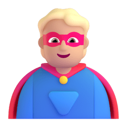 Superhero: Medium-light Skin Tone Emoji Copy Paste ― 🦸🏼 - microsoft-teams-gifs
