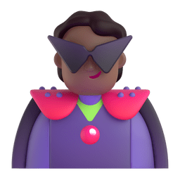 Supervillain: Medium-dark Skin Tone Emoji Copy Paste ― 🦹🏾 - microsoft-teams-gifs