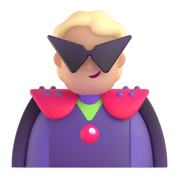 Supervillain: Medium-light Skin Tone Emoji Copy Paste ― 🦹🏼 - microsoft-teams-gifs
