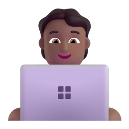 Technologist: Medium-dark Skin Tone Emoji Copy Paste ― 🧑🏾‍💻 - microsoft-teams-gifs