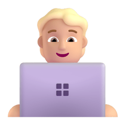 Technologist: Medium-light Skin Tone Emoji Copy Paste ― 🧑🏼‍💻 - microsoft-teams-gifs