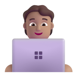 Technologist: Medium Skin Tone Emoji Copy Paste ― 🧑🏽‍💻 - microsoft-teams-gifs