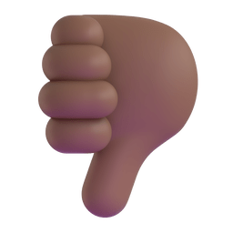 Thumbs Down: Medium-dark Skin Tone Emoji Copy Paste ― 👎🏾 - microsoft-teams-gifs
