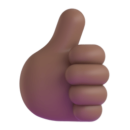 Thumbs Up: Medium-dark Skin Tone Emoji Copy Paste ― 👍🏾 - microsoft-teams-gifs