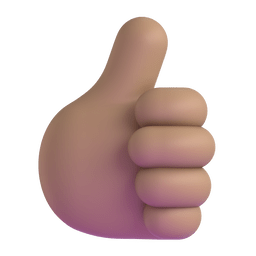 Thumbs Up: Medium Skin Tone Emoji Copy Paste ― 👍🏽 - microsoft-teams-gifs