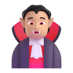 Vampire: Medium-light Skin Tone Emoji Copy Paste ― 🧛🏼 - microsoft-teams-gifs
