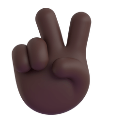 Victory Hand: Dark Skin Tone Emoji Copy Paste ― ✌🏿 - microsoft-teams-gifs