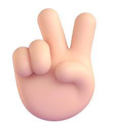 Victory Hand: Light Skin Tone Emoji Copy Paste ― ✌🏻 - microsoft-teams-gifs
