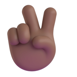 Victory Hand: Medium-dark Skin Tone Emoji Copy Paste ― ✌🏾 - microsoft-teams-gifs