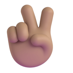Victory Hand: Medium Skin Tone Emoji Copy Paste ― ✌🏽 - microsoft-teams-gifs