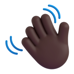 Waving Hand: Dark Skin Tone Emoji Copy Paste ― 👋🏿 - microsoft-teams-gifs