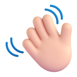 Waving Hand: Light Skin Tone Emoji Copy Paste ― 👋🏻 - microsoft-teams-gifs
