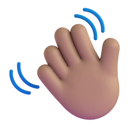 Waving Hand: Medium Skin Tone Emoji Copy Paste ― 👋🏽 - microsoft-teams-gifs