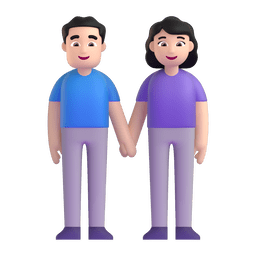 Woman And Man Holding Hands: Light Skin Tone Emoji Copy Paste ― 👫🏻 - microsoft-teams-gifs