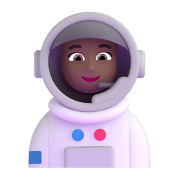 Woman Astronaut: Medium-dark Skin Tone Emoji Copy Paste ― 👩🏾‍🚀 - microsoft-teams-gifs