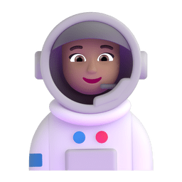 Woman Astronaut: Medium Skin Tone Emoji Copy Paste ― 👩🏽‍🚀 - microsoft-teams-gifs