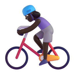 Woman Biking: Dark Skin Tone Emoji Copy Paste ― 🚴🏿‍♀ - microsoft-teams-gifs