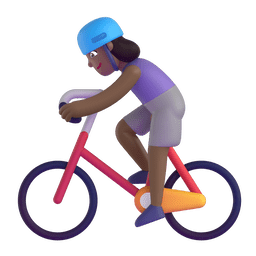 Woman Biking: Medium-dark Skin Tone Emoji Copy Paste ― 🚴🏾‍♀ - microsoft-teams-gifs