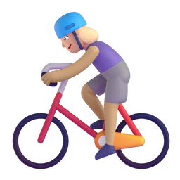 Woman Biking: Medium-light Skin Tone Emoji Copy Paste ― 🚴🏼‍♀ - microsoft-teams-gifs