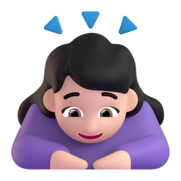 Woman Bowing: Light Skin Tone Emoji Copy Paste ― 🙇🏻‍♀ - microsoft-teams-gifs