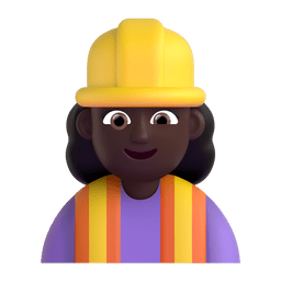 Woman Construction Worker: Dark Skin Tone Emoji Copy Paste ― 👷🏿‍♀ - microsoft-teams-gifs