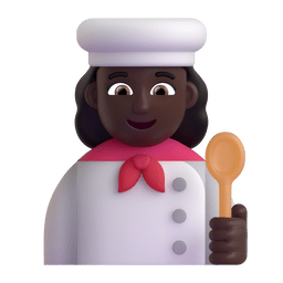 Woman Cook: Dark Skin Tone Emoji Copy Paste ― 👩🏿‍🍳 - microsoft-teams-gifs