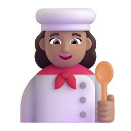 Woman Cook: Medium Skin Tone Emoji Copy Paste ― 👩🏽‍🍳 - microsoft-teams-gifs