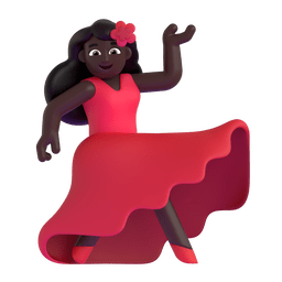 Woman Dancing: Dark Skin Tone Emoji Copy Paste ― 💃🏿 - microsoft-teams-gifs