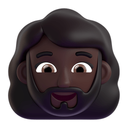 Woman: Dark Skin Tone, Beard Emoji Copy Paste ― 🧔🏿‍♀ - microsoft-teams-gifs