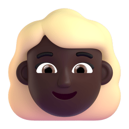 Woman: Dark Skin Tone, Blond Hair Emoji Copy Paste ― 👱🏿‍♀ - microsoft-teams-gifs