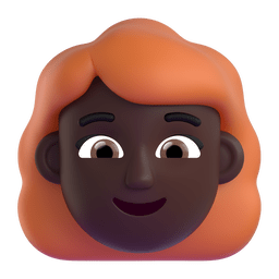 Woman: Dark Skin Tone, Red Hair Emoji Copy Paste ― 👩🏿‍🦰 - microsoft-teams-gifs