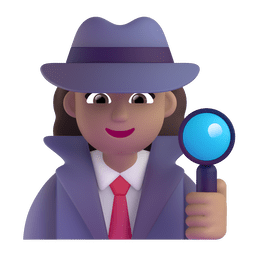 Woman Detective: Medium Skin Tone Emoji Copy Paste ― 🕵🏽‍♀ - microsoft-teams-gifs