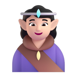 Woman Elf: Light Skin Tone Emoji Copy Paste ― 🧝🏻‍♀ - microsoft-teams-gifs