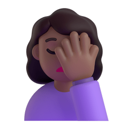 Woman Facepalming: Medium-dark Skin Tone Emoji Copy Paste ― 🤦🏾‍♀ - microsoft-teams-gifs
