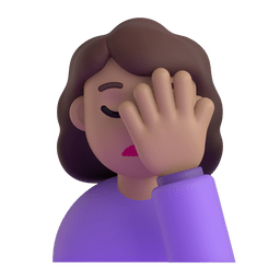 Woman Facepalming: Medium Skin Tone Emoji Copy Paste ― 🤦🏽‍♀ - microsoft-teams-gifs