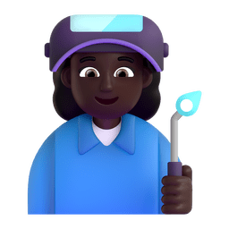 Woman Factory Worker: Dark Skin Tone Emoji Copy Paste ― 👩🏿‍🏭 - microsoft-teams-gifs