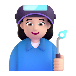 Woman Factory Worker: Light Skin Tone Emoji Copy Paste ― 👩🏻‍🏭 - microsoft-teams-gifs